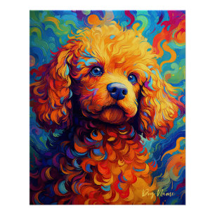 Poster Le chien de caniche 004 - Zetton Ziana