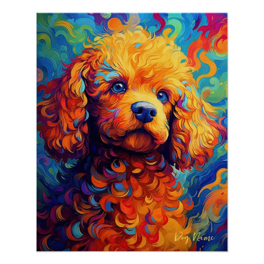 Poster Le chien de caniche 004 - Zetton Ziana (Devant)