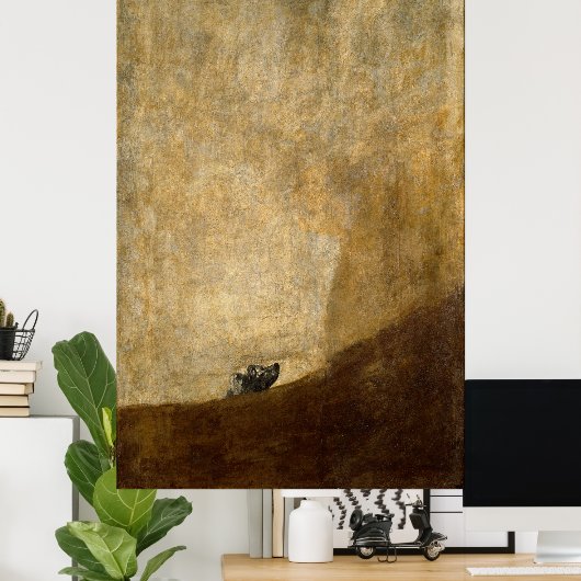 Poster Le chien (Peintures noires) par Francisco Goya 182 (Bureau à domicile)