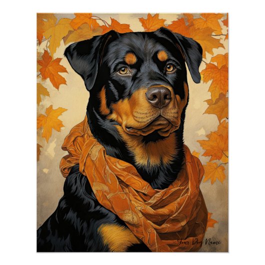 Poster Le chien Rottweiler 001 - Odessa Leyendecker (Devant)