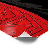 Poster Le chien Rottweiler, rouge et noir 003 - Ulises Da (Coin)