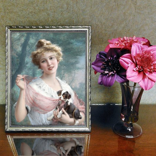 Poster Le chiot espiègle par Emile Vernon