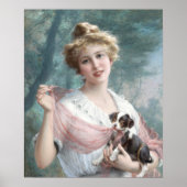 Poster Le chiot espiègle par Emile Vernon (Devant)