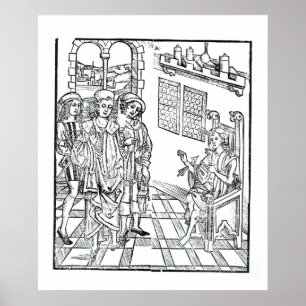 Poster Le chirurgien rend visite à un homme avec des