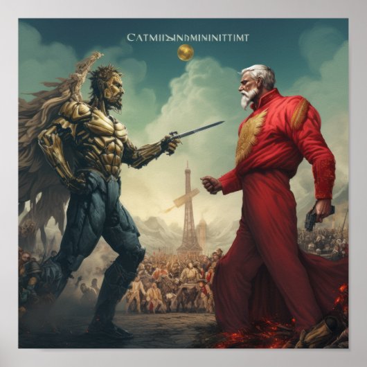 Poster Le choc des idéologies : le capitalisme contre le (Devant)