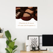 Poster Le chocolat est la réponse sentiment et image (Bureau à domicile)