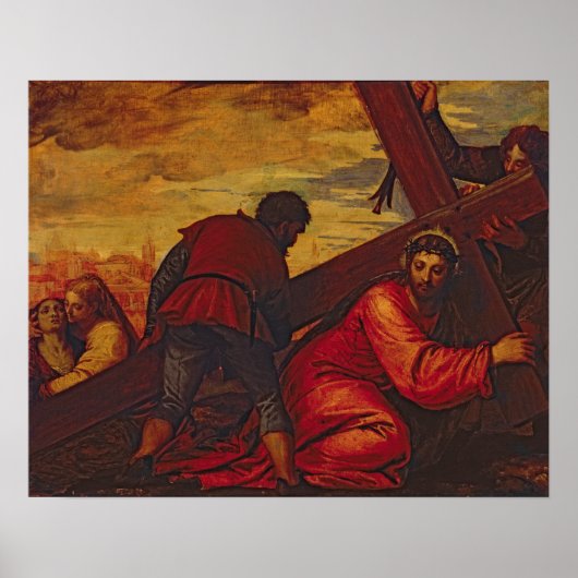 Poster Le Christ couché sous le poids de la croix (Devant)