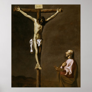 Poster Le Christ crucifié avec un peintre