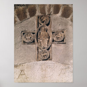 Poster Le Christ dans la majesté avec des symboles de