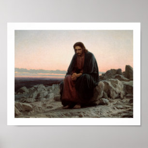 Poster Le Christ dans le désert