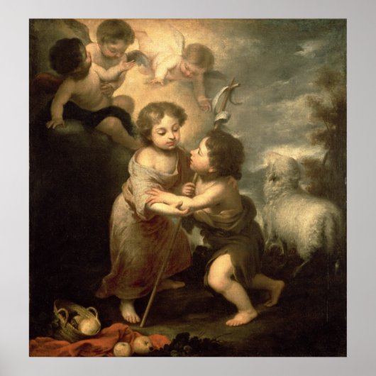 Poster Le Christ des nourrissons et Jean Baptiste (Devant)