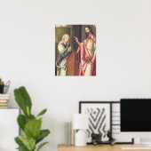 Poster Le Christ Rédempteur bénit une femme (panel) (Bureau à domicile)