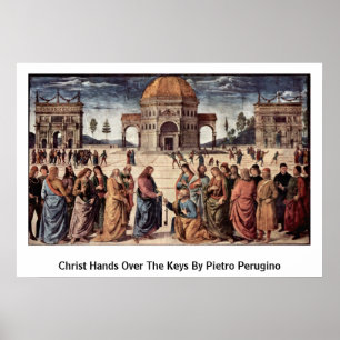 Poster Le Christ remet les clés par Pietro Perugino