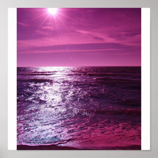 Poster Le ciel brille violet (Devant)