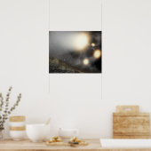 Poster Le ciel nocturne vu d'un avion hypothétique (Cuisine)