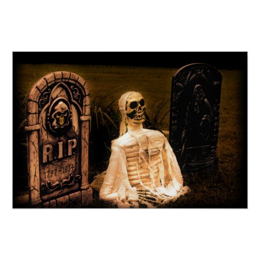 Poster Le cimetière d'Halloween (Devant)