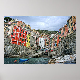 Poster Le Cinque Terre - Riomaggiore, Italie 24x36