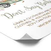 Poster Le Citrouille de camion vert ne dit pas Baby showe (Coin)