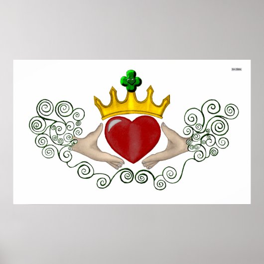 Poster Le Claddagh (couleur complète) (Devant)