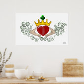 Poster Le Claddagh (couleur complète) (Cuisine)
