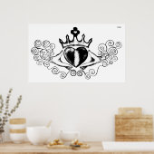 Poster Le Claddagh (noir) (Cuisine)