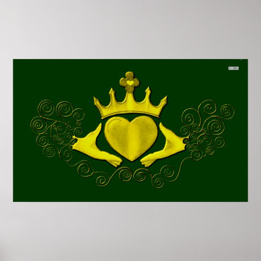 Poster Le Claddagh (Or) (Devant)