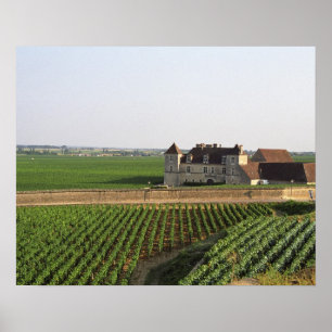 Poster Le Clos de Vougeot, monastère du XVIe siècle et