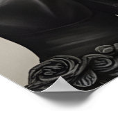 Poster Le clown Joker en noir et blanc (Coin)