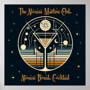 Poster Le cocktail Atomic Bomb du Atomic Martini Club