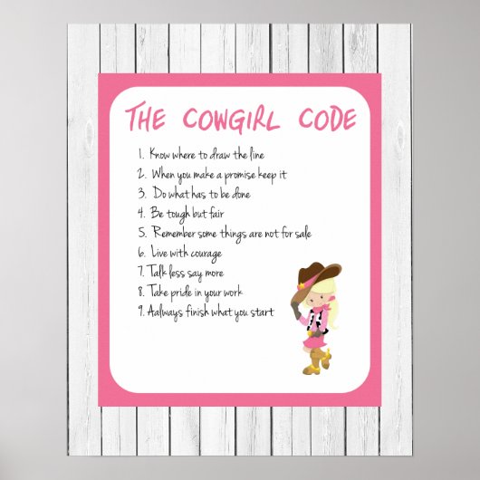 Poster Le Code Cowgirl (Devant)