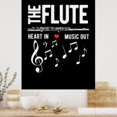 Poster Le Coeur De Flûte Dans La Musique (Cuisine)