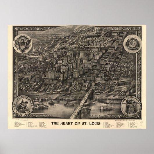 Poster Le coeur de Saint-Louis, 1907 (Devant)