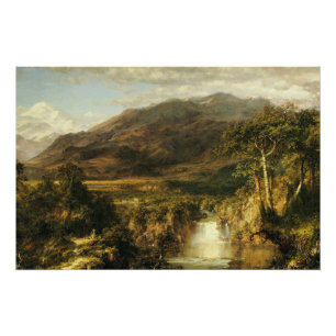 Poster Le Coeur des Andes par l'église Frederic Edwin