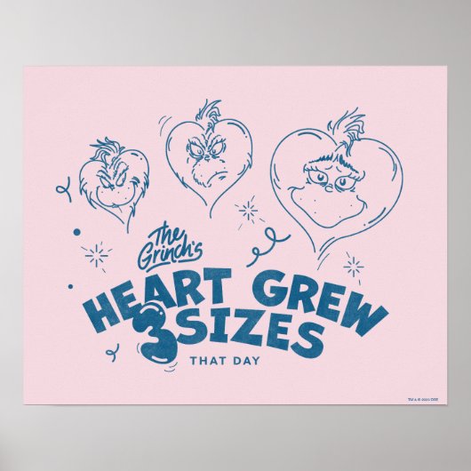 Poster Le cœur du Grinch a grandi de 3 tailles (Devant)