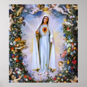 Poster Le Coeur Immaculé de Marie, Mère de Dieu