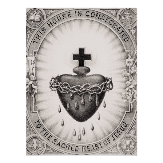 Poster Le Coeur le plus sacré de Jésus-Christ (Devant)