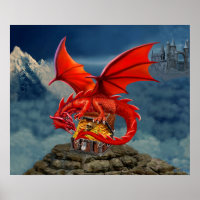 The Magic Dragon et chevalier - Sticker muraux chambre bébé
