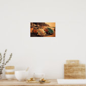 Poster Le coléoptère Oldtimer sur la plage de Copacabana (Cuisine)