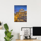Poster Le Colisée à Rome la nuit (Bureau à domicile)