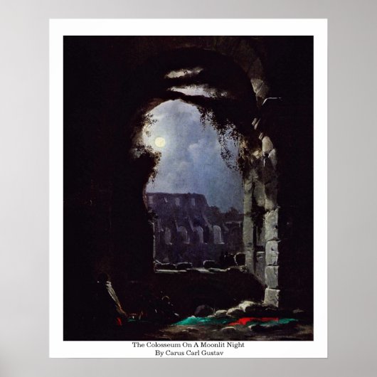 Poster Le Colisée Dans Une Nuit Lune (Devant)