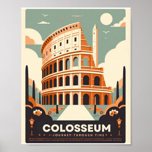 Poster Le Colisée : Icône majestueuse de la Rome antique (Devant)