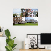 Poster Le collage de la Maison Blanche (Bureau à domicile)