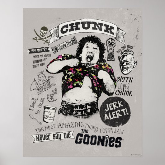 Poster Le Collage Retro de Goonies Chunk (Devant)
