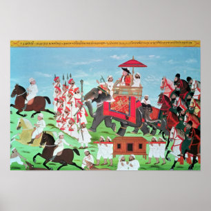 Poster Le colonel James Todd voyage par éléphant