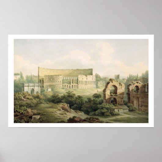 Poster Le Colosseum, Rome, 1802 (Devant)