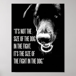 Poster Le combat dans l'affiche du chien