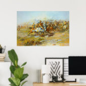 Poster Le combat de Custer Charles Marion Russell 1903 (Bureau à domicile)