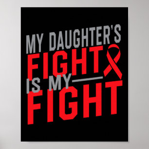 Poster Le combat de ma fille est ma lutte contre le cance
