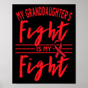 Poster Le combat de ma petite-fille est mon combat Cancer