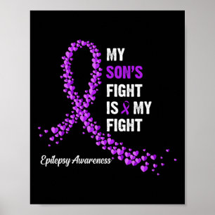 Poster Le combat de mon fils est ma lutte épilepsie consc